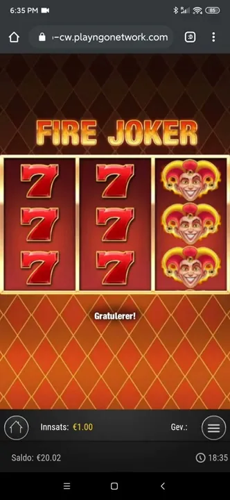 Fire Joker: métodos de pago y retiradas