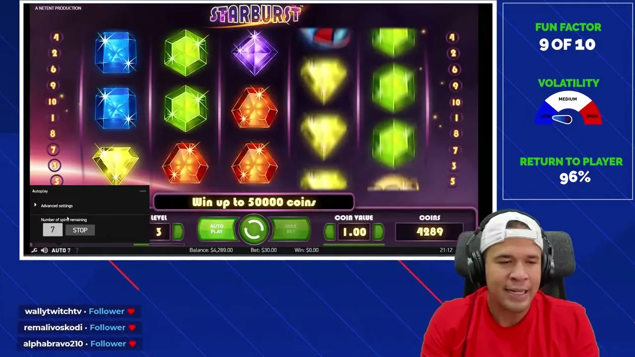 Starburst: juegos y tragaperras