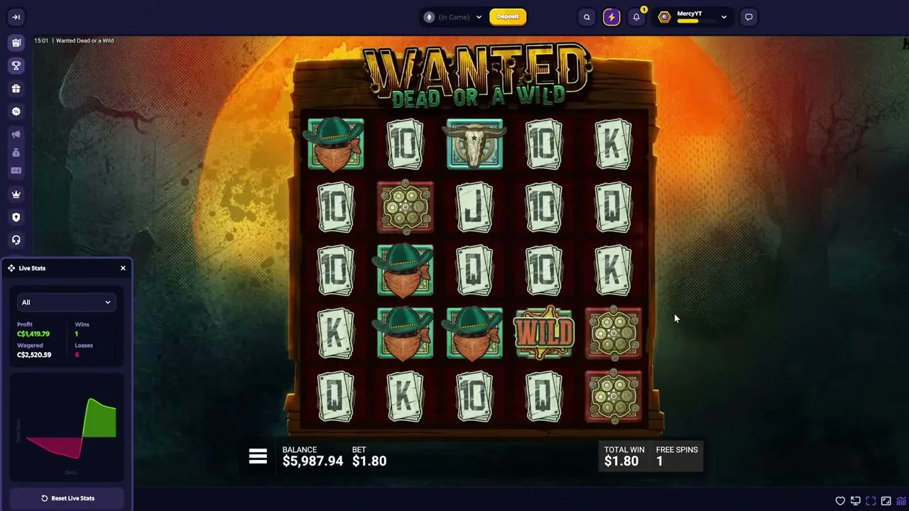 Wanted Dead or a Wild: juegos y tragaperras